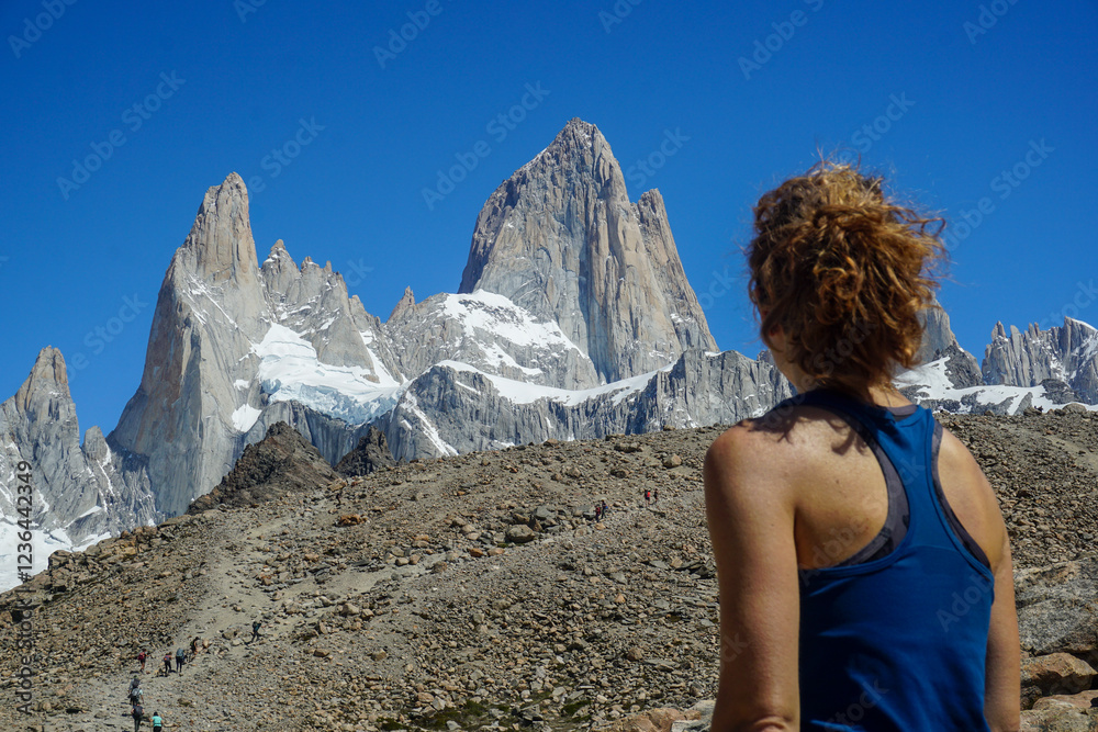 Naklejka premium El Chalten, Fitz Roy, Cerro Torre, Patagonia