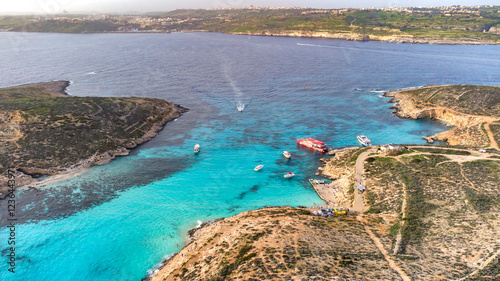 A view of Blue Lagoon in Comino Island