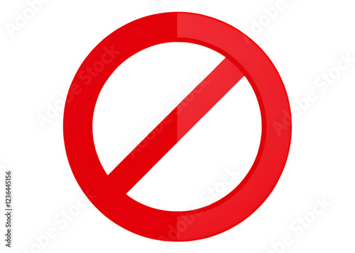 Free Download Bold Red Prohibition Symbol on Transparent Background Representing Restriction, Warning, or Prohibition - GFXLoad