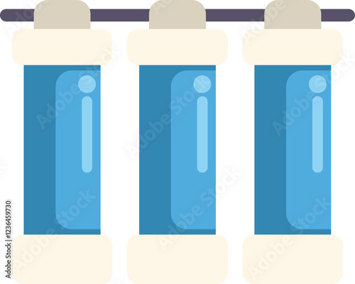 Water filter system purifying drinking water using reverse osmosis technology for home use
