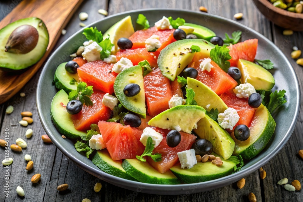 Zesty avocado grapefruit salad: a vibrant mix of sweet and creamy, perfect for a light lunch or refreshing snack. Zesty avocado grapefruit salad: a vibrant mix of sweet and creamy, perfect for a light lunch or refreshing snack.