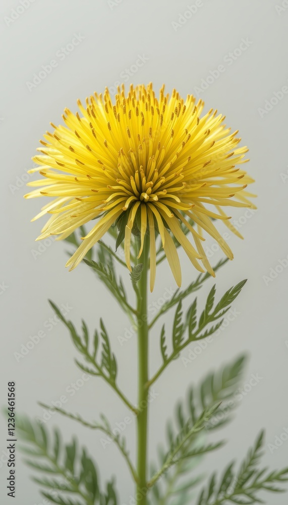 Obraz premium Cluster of bright yellow flowers with numerous small blooms creating a vibrant and cheerful display