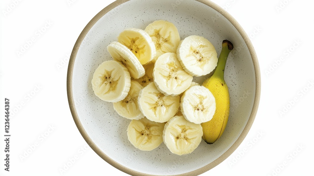 Banana Slices Cut Out Sliced bananas in a bowl Banana Slices Cut Out Sliced bananas in a bowl