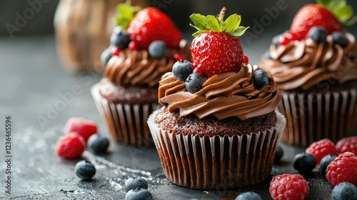 Create High-Quality Images for a Restaurant. the visuals should convey freshness, indulgence, and the vibrant appeal of sweet menu items