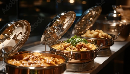 Delicious Indian Buffet: Aromatic Spices and Golden Dishes