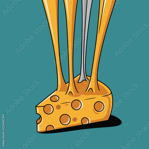 Stretchy Cheese Pull - Vertical Strings of Golden Satisfaction