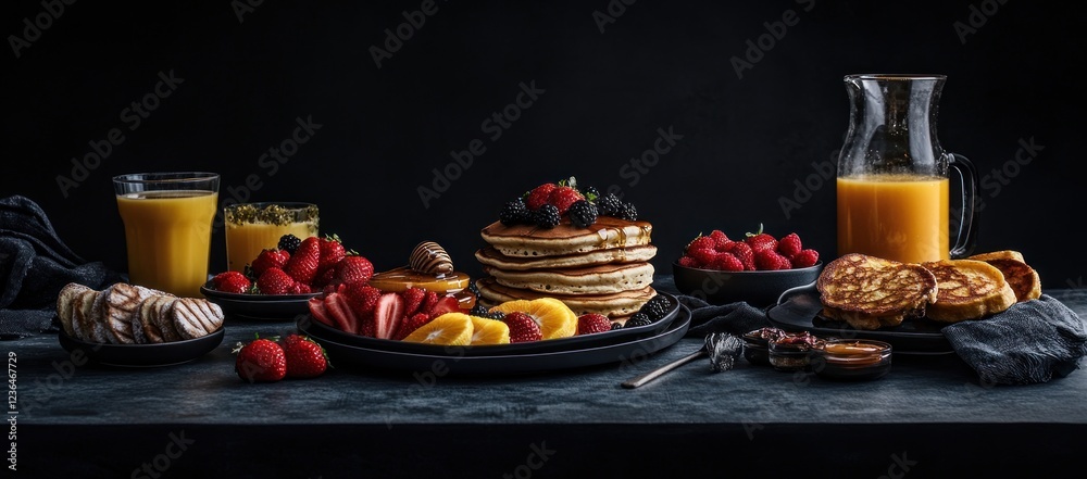 A Delicious and Luxurious Breakfast Spread A Delicious and Luxurious Breakfast Spread
