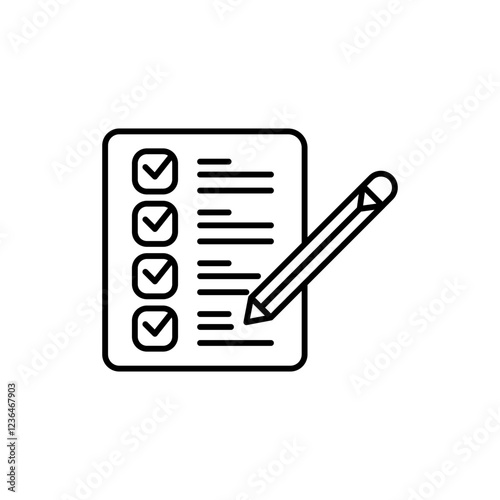 Survey icon vector graphics