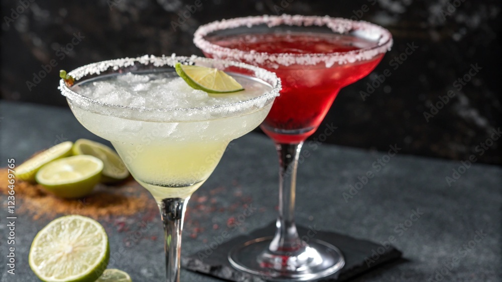 Margarita Cocktail with Tequila and Lime, Refreshing Traditional Mexican Alcoholic Drink Margarita Cocktail with Tequila and Lime, Refreshing Traditional Mexican Alcoholic Drink