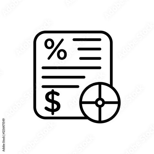 Loan rate and term icon vector graphics