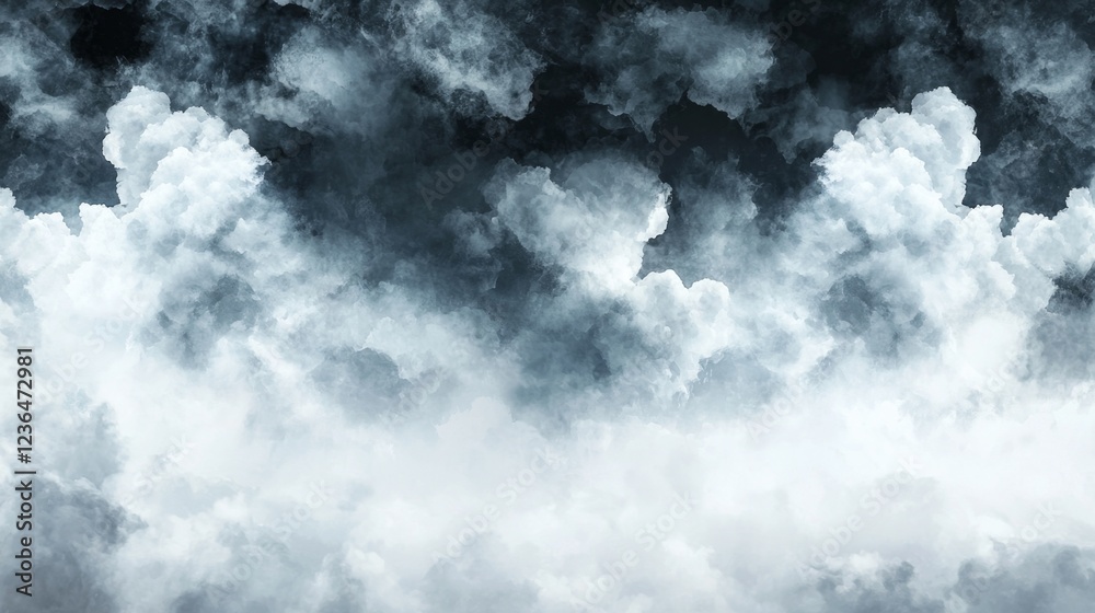 Fototapeta premium a black and white photo of clouds in the sky, creating a beautiful and serene atmosphere The resolution of the image is 1920x1200, making it perfect for use as a w