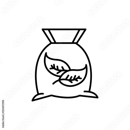 Eco bag icon vector graphics