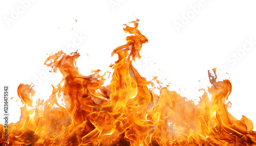 fire isolated over white background or transparent backround for graphic designs assets.