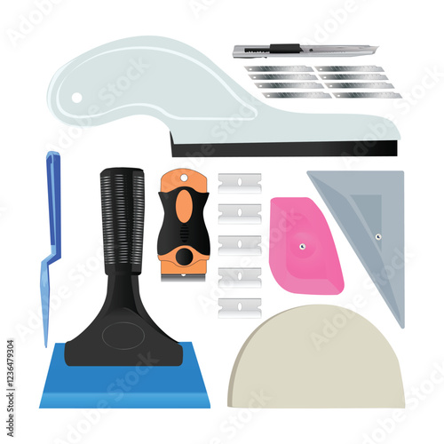 Vehicle Tint Squeegee PPF Tools Car Wrap Kit Vol 01