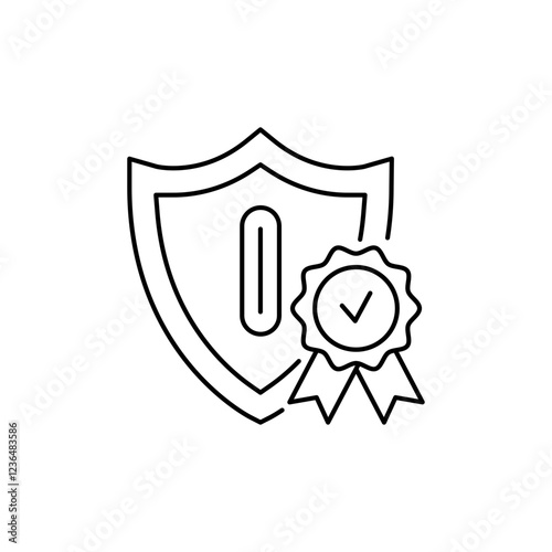 Outline Shield with Checkmark icon, shows success in protecting systems.