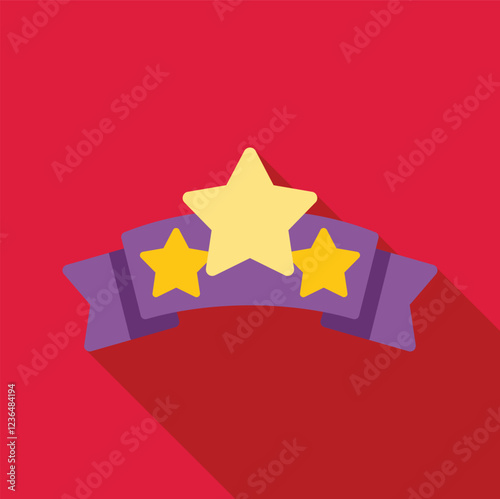 Three gold stars on purple ribbon represent quality service ranking and excellent customer feedback