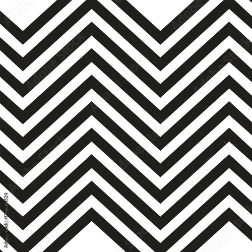 simple abstract black colour horizontal thik zig zag line pattern