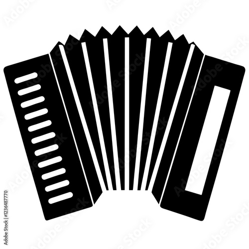 accordion silhouette vector