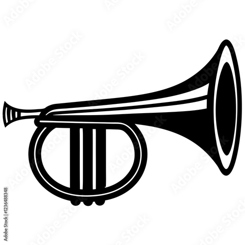 vector illustration of a cornet