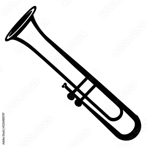 black and white trombone