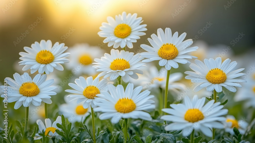 Fototapeta premium daisies in a field
