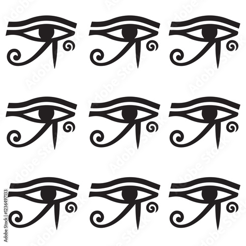 Eye Of Horus Silhouette vector illustration, silhouette vector illustration