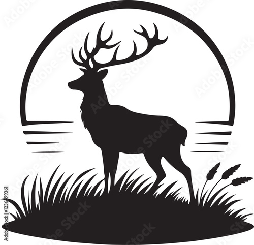 deer silhouette vector