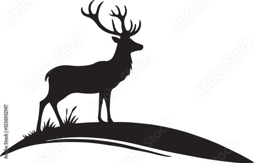 silhouette of a deer