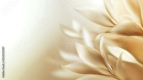 Elegant Golden Floral Abstract Design