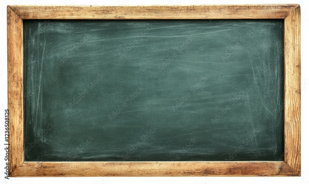 Blank Rustic Chalkboard, Studio Shot, White Background, Education Blank Rustic Chalkboard, Studio Shot, White Background, Education