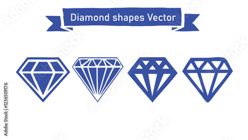 Diamond shape vector 
