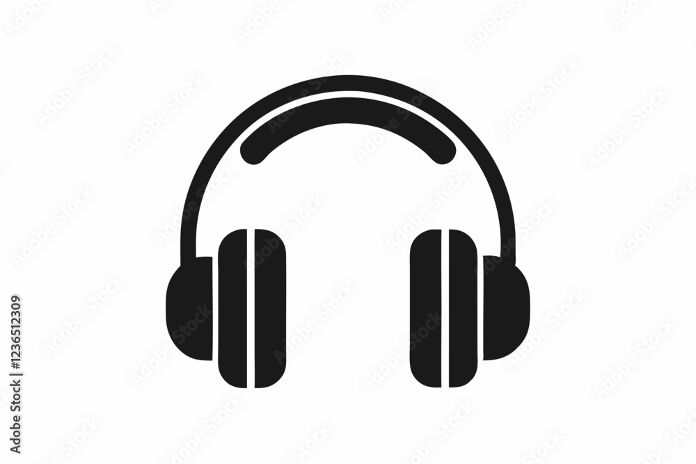 Gaming headset glyph icon. Headphone icon vector design Gaming headset glyph icon. Headphone icon vector design