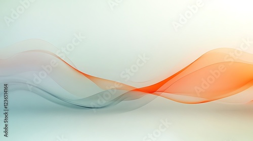 Abstract Orange and Gray Wave Forms Design