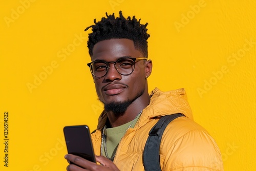 Man with dreaded hair in urban setting portrait capturing unique style and cultural expression of individualism photo