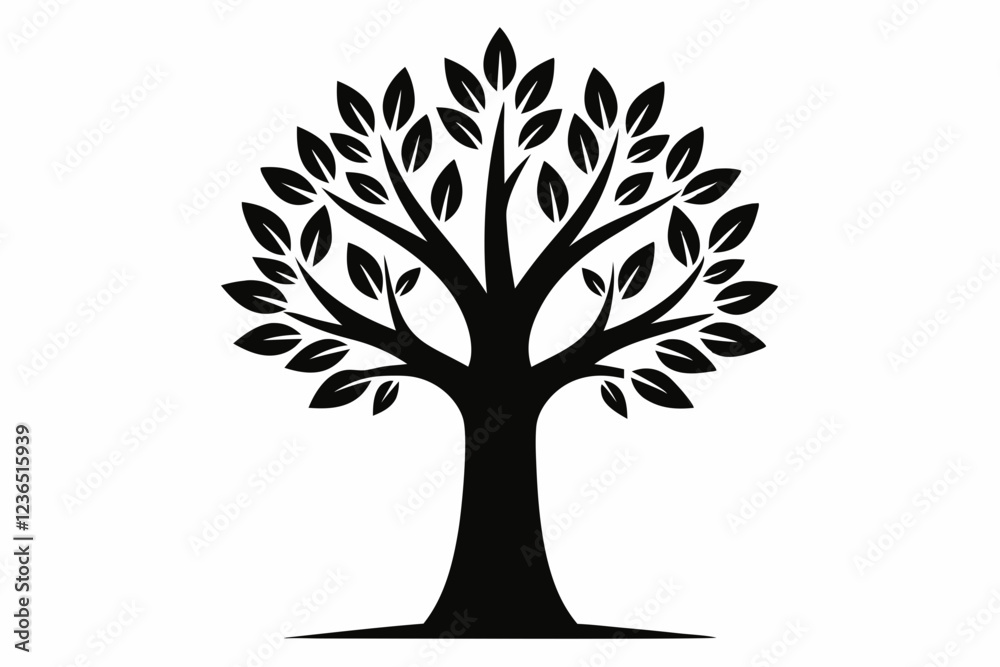 Seed tree logo silhouette vector. Elegant Black Tree Icon Vector
Seed tree logo silhouette vector. Elegant Black Tree Icon Vector