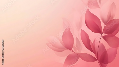 Delicate Pink Leaves Softly Graced Background