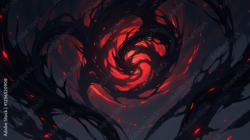Fototapeta premium anime wallpaper abstract illustration background.