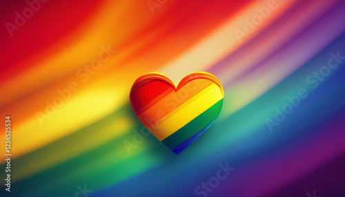 a blurred rainbow gradient heritage with a lgbt symbol