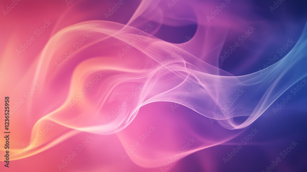 Naklejka premium Abstract Pink Purple Swirling Smoke Design