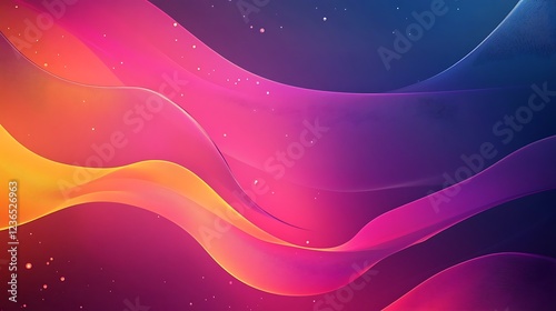 Abstract Colorful Waves Flowing Design