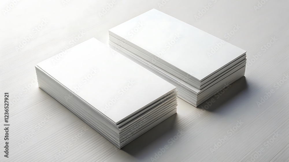 Fototapeta premium Blank White Business Cards – Clean Design for Branding and Professional Templates
