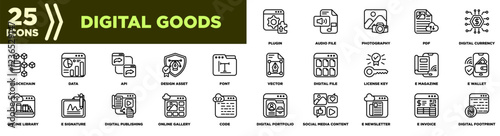 Digital Goods Iconset Outline