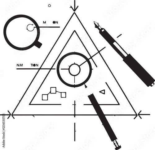 Isolated black lupe oder diagramm icon Vector, lupe oder diagramm card Silhouette,black lupe oder diagramm icon set, black lupe oder diagramm for logo,color black lupe oder diagramm Vector