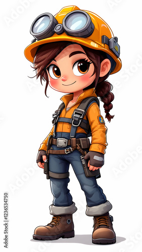 Miner girl character