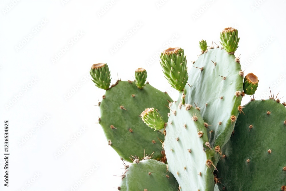 Vibrant and appetizing cactus pear exudes freshness against a crisp white background Vibrant and appetizing cactus pear exudes freshness against a crisp white background