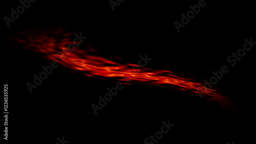 Fiery red fire light on dark background