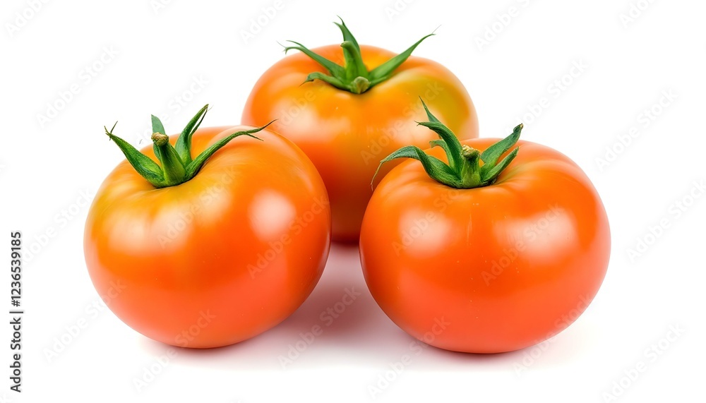 Three Juicy Red Tomatoes Fresh from the Garden Three Juicy Red Tomatoes Fresh from the Garden