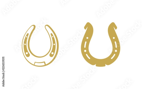 Horse shoe Vector icon design illustration Template