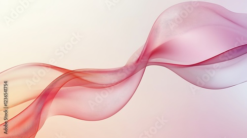 Abstract Red Pink Flowing Wave Design