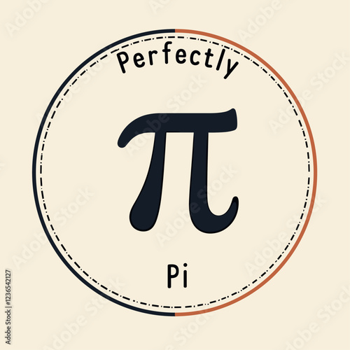 Vivid Vector: Pi Embodied in Circle's Embrace with "Perfectly Pi" Declaration